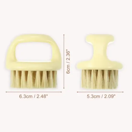 Unique Bargains Men's Portable Bristles Face Beard Mini Brush 1 Pc image {3}