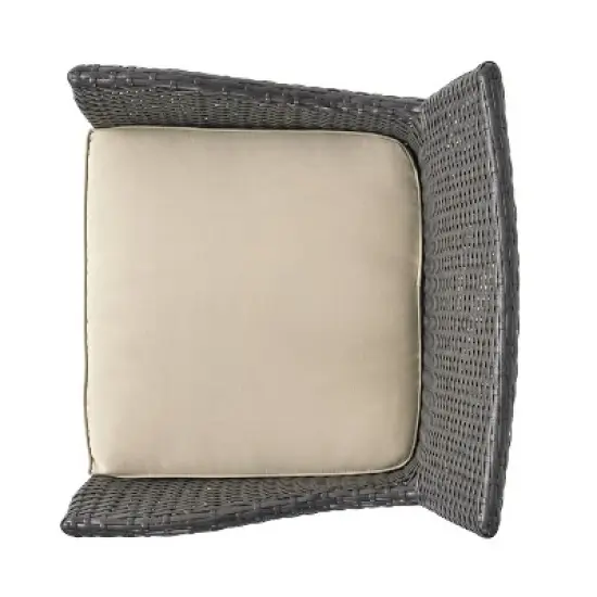 Braxton Wicker Swivel Patio Bar Stool with Cushion - Multi-Brown - Christopher Knight Home image {4}