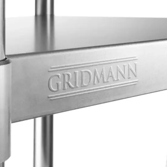 GRIDMANN Stainless Steel Tables with Backsplash and Undershelf, NSF Commercial Kitchen Work & Prep Tables for Restaurant and Home image {5}