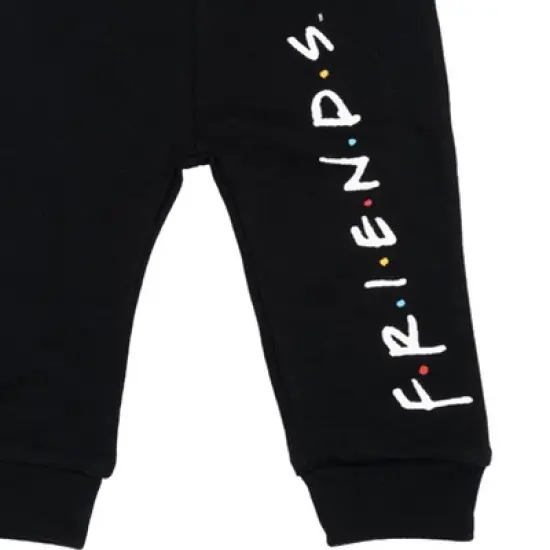 FRIENDS 3 Piece Outfit Set: Bodysuit Pants Hat Grey / Black  image {4}