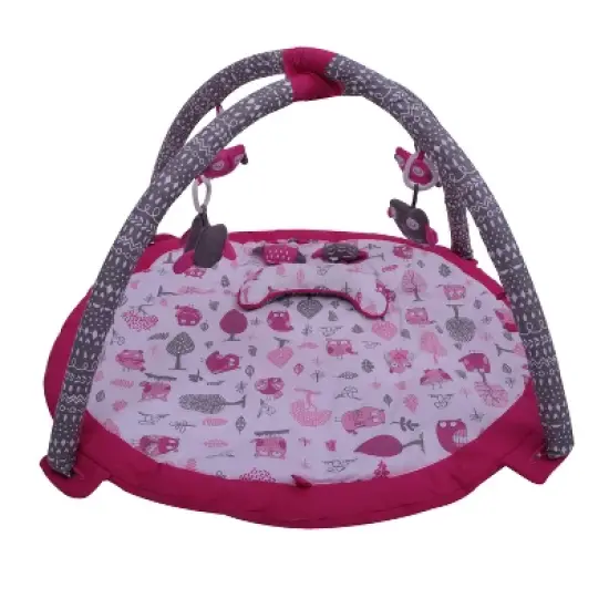 Bacati - Baby Activity Gyms & Playmats (Owls Pink Gray) image {1}