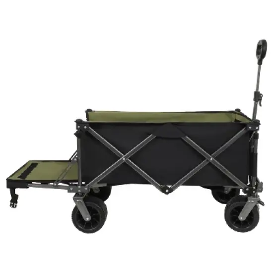Collapsible Folding Wagon 300L,49" Extra Long Collapsible Wagon with Tailgate, All-Terrain 7"x 4" Big Wheels, 400LBS Foldable Foldable Beach Wagon image {3}