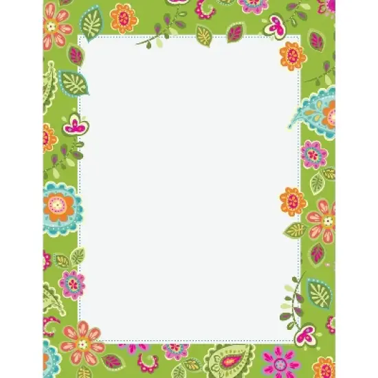 Great Papers Paisley Flowers Letterhead 80 count 2012383 image {1}