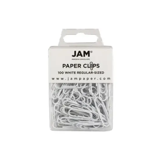 JAM Paper Colored Office Desk Supplies Bundle White Paper Clips & Binder Clips 1 Pack of Each 2/pack image {1}