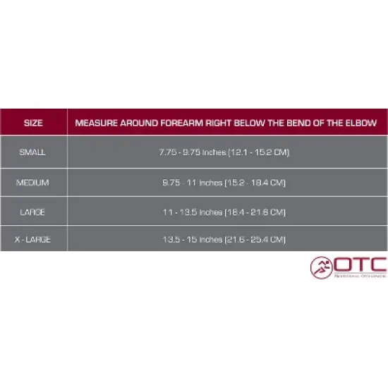 OTC Elbow Support, Encircling Support Strap, Neoprene, Black image {1}