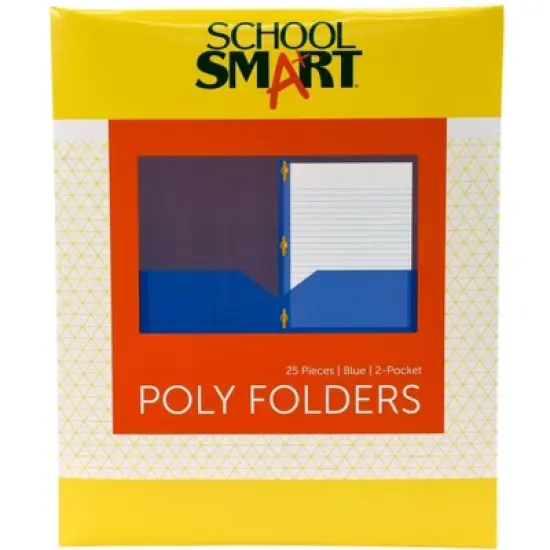 FOLDER SCHOOL SMART TWO-POCKET HEAVYWEIGHT POLY WITH FASTENERS image {7}