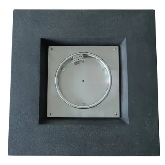 Carson Outdoor Stone Square Fire Pit - Gray - Christopher Knight Home image {4}