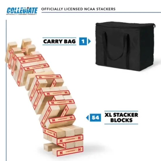 NCAA Nebraska Cornhuskers Giant Wooden Tumbling Tower image {1}