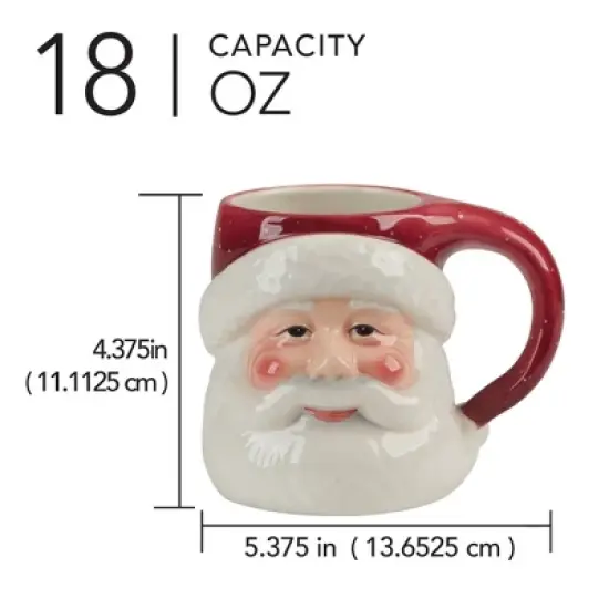 Certified International Set of 4 18oz Santa's Secret Mugs image {2}