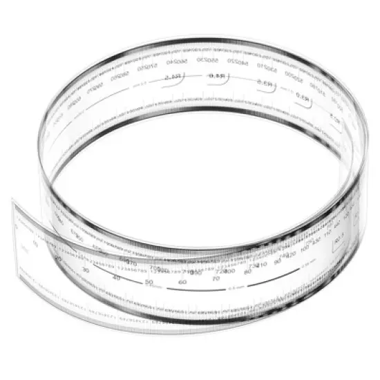 Unique Bargains PET Plastic Folding Film Flexible Ruler with R Angle and Width Lines image {14}