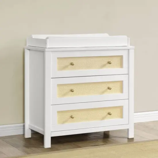 Simmons Kids' Theo 3 Drawer Dresser with Changing Top - Greenguard Gold Certified image {1}