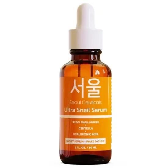 Seoul Ceuticals Korean Skin Care Snail Mucin Serum - Korean Beauty Skincare Night Serum Hyaluronic Acid for Face - Contains 97.5% K Beauty Snail, 1oz image {4}