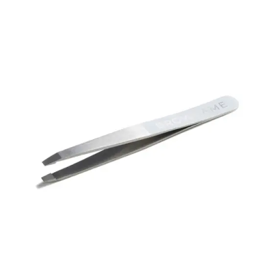 Browgame Original Slanted Tweezer - Tweezers for Fine Hair - White - 1 pc image {1}
