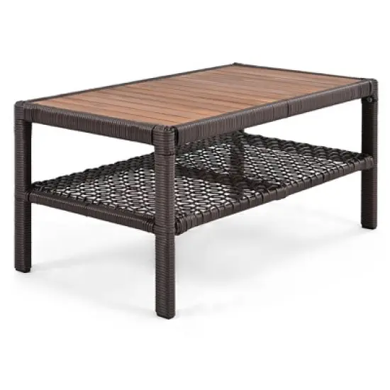 FIONECA 4-Piece Patio Furniture Set with Swivel Chairs, Outdoor Rattan Conversation Sofa Set for 5 People, Cushions & Coffee Table, Blue image {12}