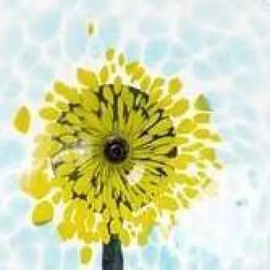 Wind & Weather 8" Handcrafted Blown Glass Flower With Metal Garden Stake image {1}