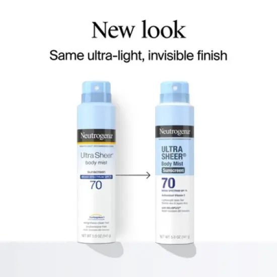 Neutrogena Ultra Sheer Sunscreen Spray, SPF 70, 5oz image {2}