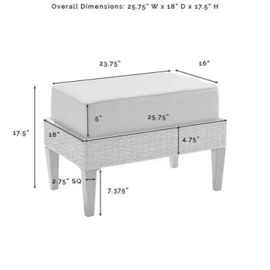 Capella 7pc Outdoor Wicker Sofa Set - Gray - Crosley image {20}
