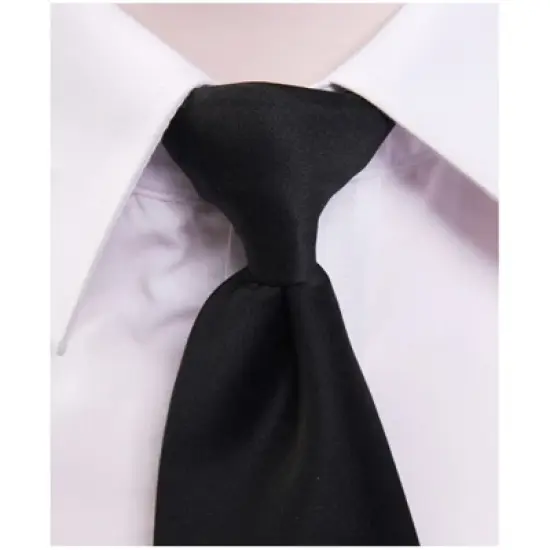 Men's Solid Color 19" Clip On Neck Tie image {1}