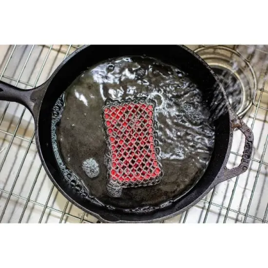 Lodge Chainmail Scrubber Red image {2}