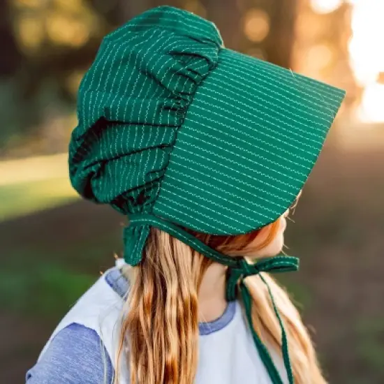 The Queen's Treasures Child-Size Little House Prairie Apron & Bonnet Set image {2}