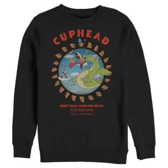 Men's Cuphead Grim Matchstick the Dragon Boss Sweatshirt image {3}