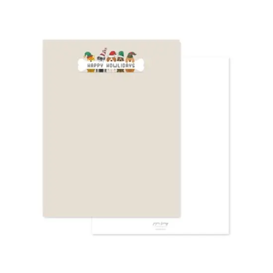 Paper Frenzy Happy Howlidays Dog Themed Holiday Letterhead Paper Pack of 75 image {1}