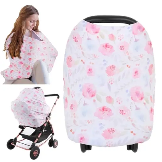 KeaBabies Baby Car Seat Cover, All-in-1 Nursing Cover, Car Seat Covers for Babies, Infant Car Seat Cover image {9}