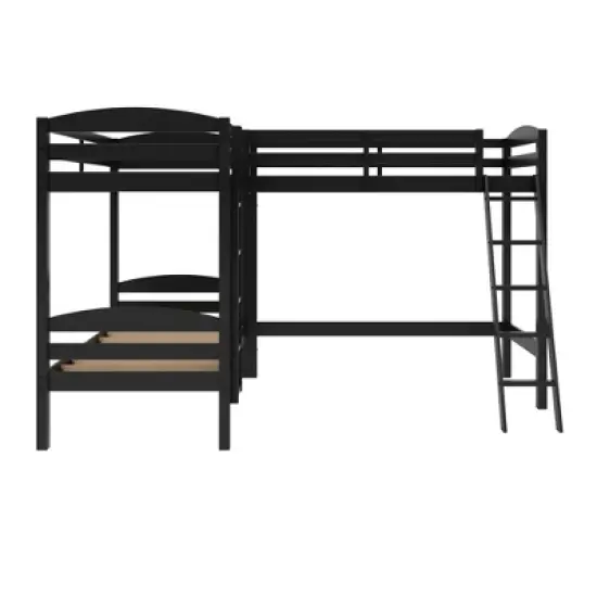 Twin Veronica Triple Wood Bunk Bed - Room & Joy image {3}