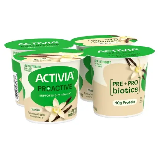 ACTIVIA Vanilla Probiotic Yogurt Cups - 21.2oz/4ct image {1}