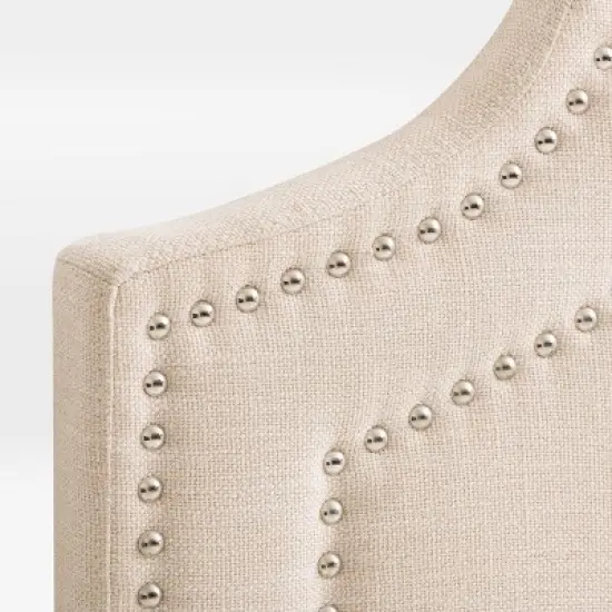 Aspen Headboard with Nailhead Trim - CorLiving image {3}