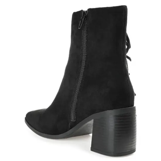 Journee Collection Womens Noriah Tru Comfort Foam Inside Zip Stacked Heel Booties image {6}
