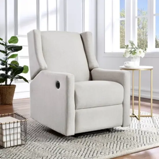 Suite Bebe Pronto Power Recliner Accent Chair - Buff Beige Fabric image {1}