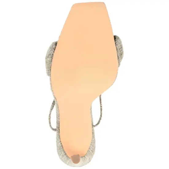 Journee Collection Womens Edelie Tru Comfort Foam Open Toe High Stiletto Pumps Taupe 9.5 image {4}