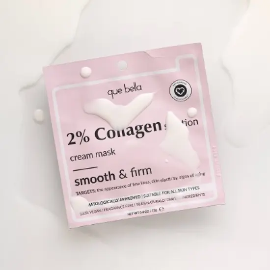 Que Bella 2% Collagen Solution Cream Face Mask - 0.4oz image {1}