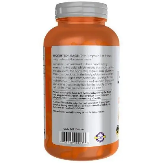 L-Glutamine 1000mg by Now Foods  -  240 Capsule image {2}