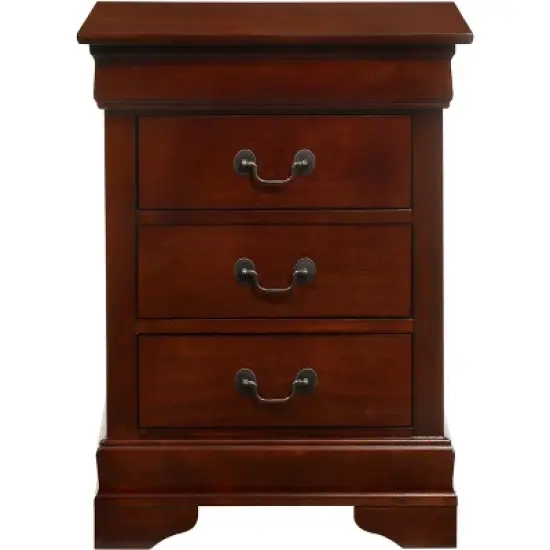 Passion Furniture Louis Philippe 3-Drawer Nightstand (29 in. H x 16 in. W x 21 in. D) image {13}