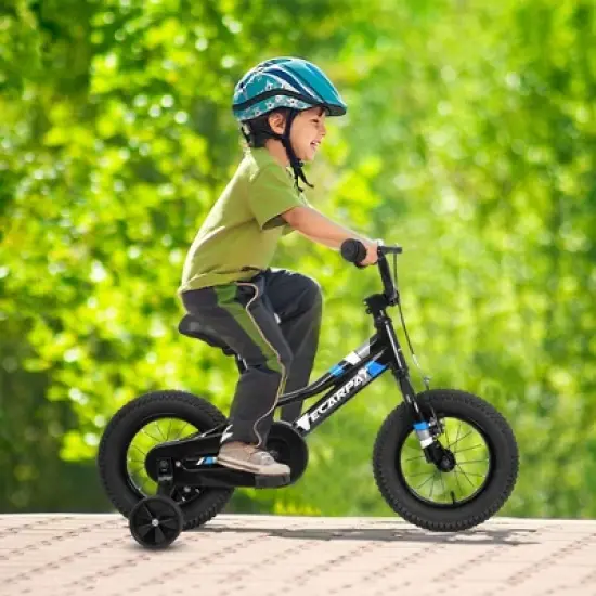 NAYSAYE Kids Bike 18 Inch Bicycle 1 Speed with Removable Training Wheels V Brake, for Boys and Girls Ages 3 to 9, 49.5"*21.6"*28.3" image {1}