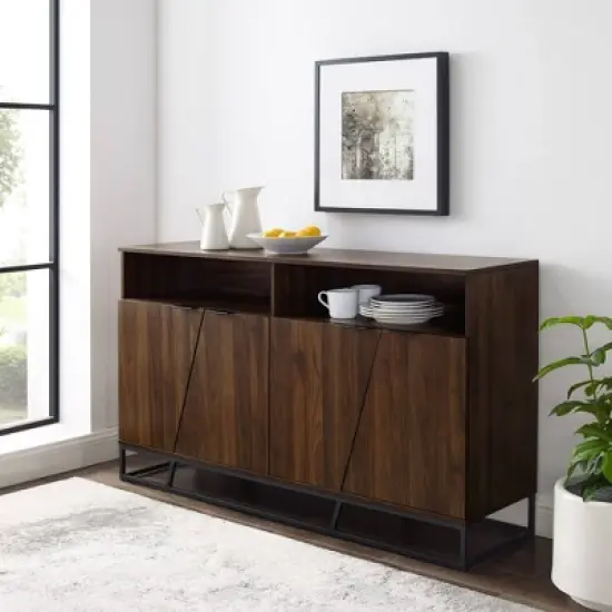 58" 4 Door Contemporary Storage Console Sideboard - Saracina Home image {7}