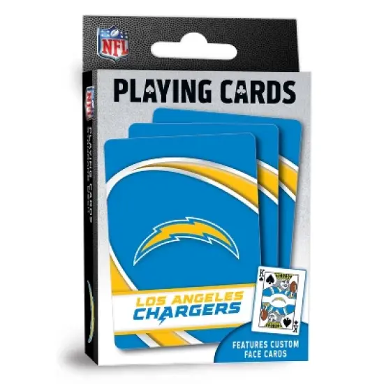 MasterPieces Officially Licensed NFL Los Angeles Chargers Playing Cards - 54 Card Deck for Adults image {1}