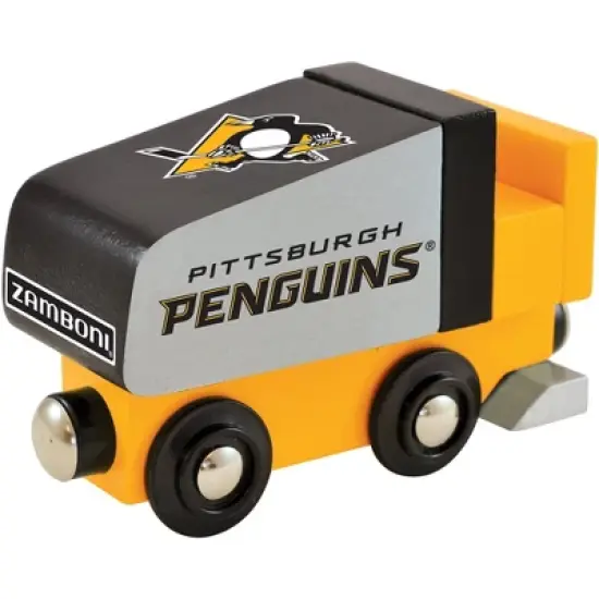MasterPieces Officially Licensed NHL Pittsburgh Penguins Wooden Toy Train Engine For Kids image {1}