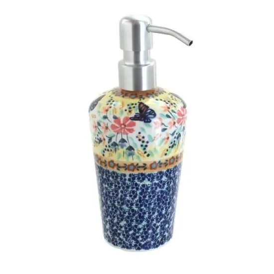 Blue Rose Polish Pottery B009 Manufaktura Soap Dispenser image {2}