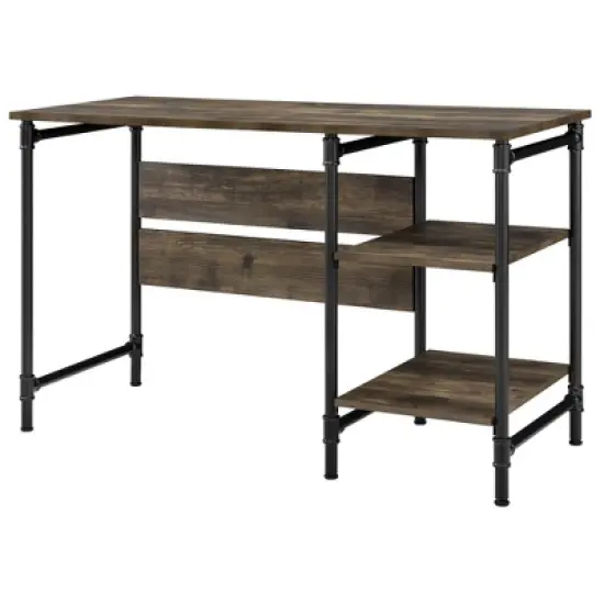Anthony Single Pedestal Desk Rustic - Room & Joy image {3}