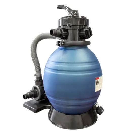 Swimline 12" .33HP HydroTools Sand Filter Pool Cleaning System Pump for 8000 Gallons Above Ground Swimming Pools and 4 Way Function Valve (71225) image {2}