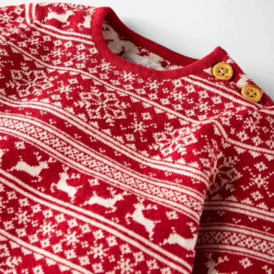 Little Planet by Carter&rsquo;s Baby 2pc Fair Isle Top and Bottom Set - White/Red image {2}