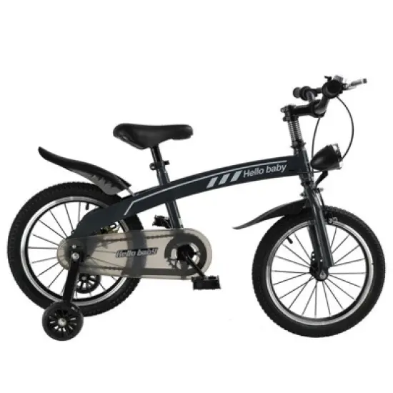 Topteng 14 16 Inch Kid's Bike Children Bicycle with LED Headlight for Boys and Girls - Black/Red image {1}