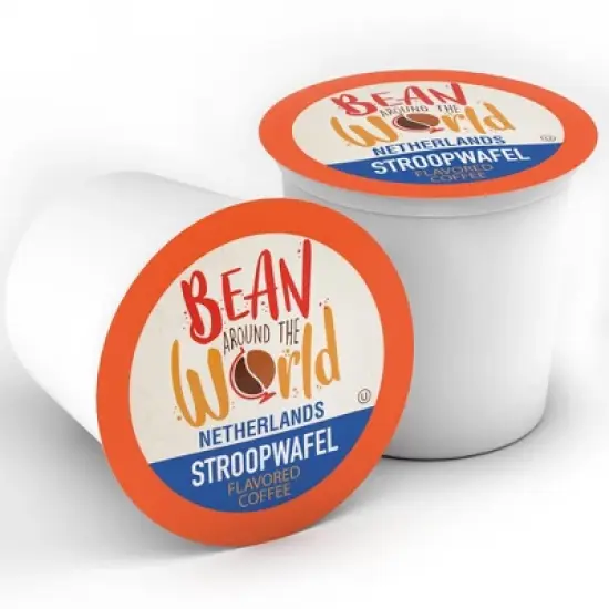 Bean Around The World Stroopwafel Flavored Coffee Pods,Keurig compatible,40 CT image {10}