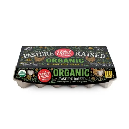 Vital Farms Pasture Raised Organic Large Eggs - 18ct image {3}