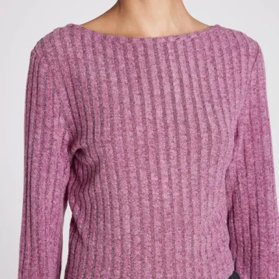 Women's Long Sleeve Rib-Knit Boat Neck Top - Wild Fable&trade; image {6}