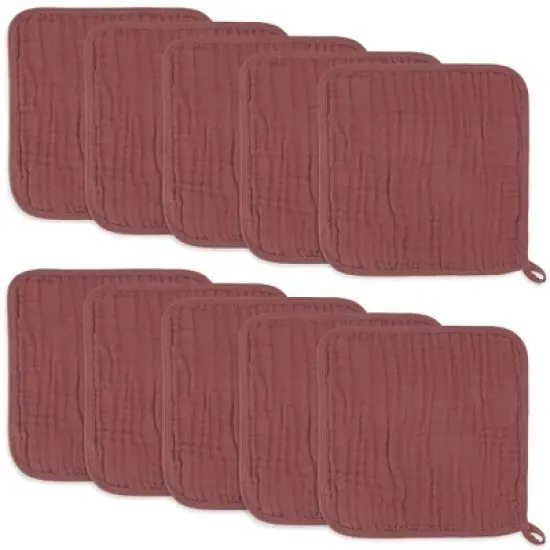 Baby Washcloths Muslin Cotton, Large 10&rdquo;x10&rdquo; by Comfy Cubs image {10}