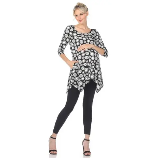 Maternity Printed Tunic Top -White Mark image {3}